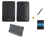 Kit Capa Smart Book Galaxy Tab E - 7" T113/T115/T116 (Preto) - Bd cases