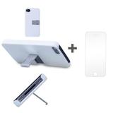 Kit Capa Suporte Iphone 4/4S Branco + Pelicula de Vidro GBMAX