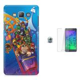 Kit Capa TPU A7(A700)Mario Bros e DK + Pel.Vidro (01) - Bd cases