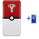 Kit Capa TPU Zenfone 3 ZE552KL Pokemon Go Pokebola Pokeball + Pel Vidro (BD01) - Bd cases