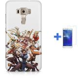 Kit Capa TPU Zenfone 3 ZE552KL Street Fighter + Pel Vidro (BD02) - Bd cases