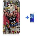 Kit Capa TPU Zenfone 3 ZE552KL Thor Vingadores Avengers + Pel Vidro (BD01) - Bd cases