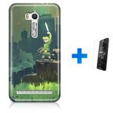 Kit Capa TPU Zenfone GO ZB500KL Zelda Link Ocarina of Time Breath of The Wild + Pel Vidro (BD01) - Bd cases