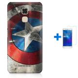 Kit Capa TPU Zenfone Max ZC520TL Capitão América Avengers Vingadores + Pel Vidro (BD01) - Bd cases