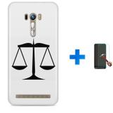 Kit Capa TPU Zenfone Selfie ZD551KL Simbolo do Direito Balança + Pel Vidro (BD01) - Bd cases