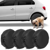 Kit Capas Protetoras Pneu Roda 72cm Preta Impermeável - Top gear
