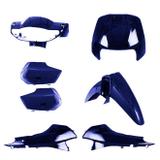 Kit Carenagem Pro Tork Biz 100 2001 Azul Itaparica Metálico