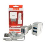 Kit Carregador Iphone Veicular e Parede - Lelong