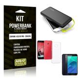 Kit Carregador Portátil 5K Zenfone 4 Selfie Pro Powerbank + Capa + Película de Vidro - Armyshield