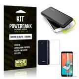 Kit Carregador Portátil 5K Zenfone 5 Selfie Powerbank 5000mah + Capa + Película Vidro - Armyshield