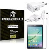 Kit Carregador Samsung Galaxy Tab S2 8.0' T715 + Película de Vidro - Armyshield