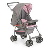 KIT Carrinho Galzerano Milano Reversivel II Grafite Rosa 1016GRO + Bebe Conforto Cocoon Cinza Grafite 8181CZG Galzerano