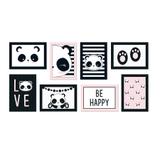 Kit Cartaz para Decoração Festa Panda Rosê 08 Cromus - Festabox