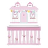 Kit Cenográfico 3D para Decoração de Mesa Chá para Meninas Cromus