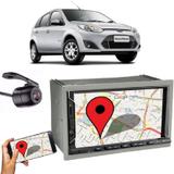 Kit Central Multimídia FIT + Moldura 2 Din Fiesta (Todos Anos) + Câmera Ré - Central envolve fit