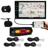 Kit Central Multimídia Shutt Las Vegas 7" BT USB Android IOS + Câmera + Sensor Estacionamento Branco - Prime