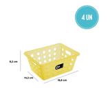 Kit Cesta Pequena 4 Peças Amarela - Coza - Brinox