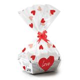 Kit Cesta Presente 22X15X9Cm Estampa Love Preto/Branco - Cromus