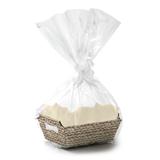 Kit Cesta Presente 27X18,5X9,5Cm Estampa Palha Trançada - Cromus