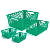 Kit Cestos Organizador Caixa Multiuso Verde 4 peças - Uz