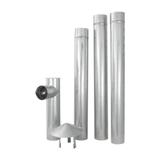 Kit Chaminé Para Fogão A Lenha 5 Peças Galvanizado Zatti
