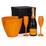 Kit Champagne Veuve Clicquot Ponsardin brut 750ml + 1 geleira e 2 taças - Shop quality