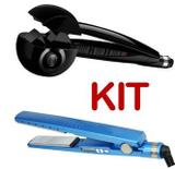 Kit Chapinha Nano Azul Bivolt Modelador De Cachos Preto Bivolt - Morgadosp