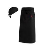 Kit Chef de Cozinha Avental de Cintura e Bandana Preta - Du chef
