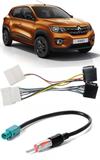 Kit Chicote de Ligação + Chicote Adaptador de Antena Renault Kwid 2017 2018 - Expex