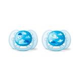 Kit Chupeta Avent Ultra Soft Decorada 6-18 Meses Menino 2 Unidades