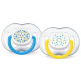 Kit Chupeta Contemporânea BPA Free 6-18 meses 2 Unidades AZU - Philips avent