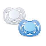 KIt Chupeta Freeflow Ortodôntica - Fase 1 - Philips Avent Branco e Azul
