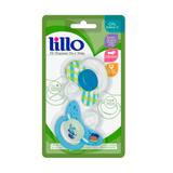 Kit Chupeta Ortodôntica Lillo Dia e Noite Tam 2 Azul 2 Unidades