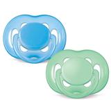 Kit Chupetas Freeflow Ortodôntica - Fase 2 - Azul e Verde - Philips Avent