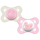 Kit Chupetas Sayings 2un. Rosa 0 a 6 Meses MAM