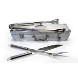 Kit Churrasco 4 Peças - Faca - Garfo - Pegador - Maleta - Arthouse