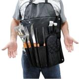 Kit Churrasco 8 Peças Inox com estojo avental CBRN03709 - Commerce brasil