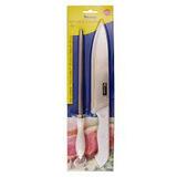 Kit Churrasco c/ 2 Peças cabo Branco Faca 33cm /Chaira 29cm - 133388 - Etilux