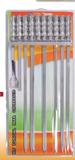 Kit Churrasco com 11 peças Espetos 70+15 Cm Cabo Revestido - Metal adm