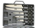 Kit Churrasco Maleta 7 Pçs Presente Faca Inox Tábua + Frete - Eda