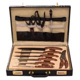 Kit Churrasco ou Cozinha Com Maleta 25 Peças Em Aço Inox - Siga tools