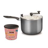 Kit Cinema Panela Pipoqueira Antiaderente Pote Pipoca Retro - Mta