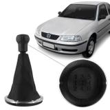 Kit Coifa de Cambio Manopla Gol G3 1999 a 2005 Preto com Base Cromada em Courvin - Nat