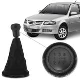 Kit Coifa de Cambio Manopla Gol G4 2006 a 2014 Preto com Bola Preta em Courvin - Nat