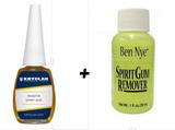 Kit Cola Spirit Gum (verniz) Kryolan 12 ml + removedor ben nye 29ml - Kryolan e ben bye