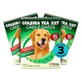 Kit Coleira Contra Pulgas E Carrapatos TEA 327 Cães Grandes König 38g C/ 57cm C/ 3 unidades - Konig