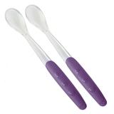 Kit Colher Silicone Roxa Com 2 Unidades - NUK