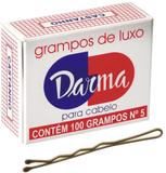 Kit com 10 caixas de grampos para cabelo nº 5 cor castanho - Produto nacional