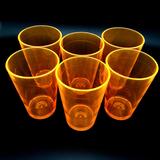 Kit com 10 Copos Boteco Brasil Neon Laranja 190 ml Poliestireno super resistente - Fábrica de utilidades