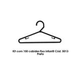 Kit com 100 cabides fixo infantil Cód. 0013 Preto - Bell plastic